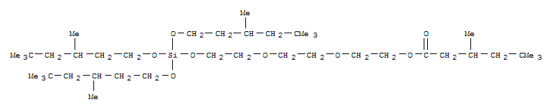 Hexanoic acid,3,5,5-trimethyl-,14,16,16-trimethyl-10,10-bis[(3,5,5-trimethylhexyl)oxy]-3,6,9,11-tetraoxa-10-silaheptadec-1-ylester