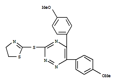 3-(4,5-dihydro-1,3-thiazol-2-ylsulfanyl)-5,6-bis(4-methoxyphenyl)-1,2,4-triazine