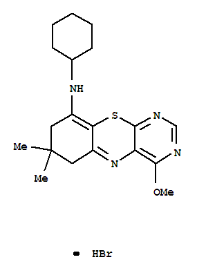 6H-Pyrimido[4,5-b][1,4]benzothiazin-9-amine,N-cyclohexyl-7,8-dihydro-4-methoxy-7,7-dimethyl-, hydrobromide (1:1)