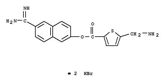 2-Thiophenecarboxylicacid, 5-(aminomethyl)-, 6-(aminoiminomethyl)-2-naphthalenyl ester, hydrobromide(1:2)