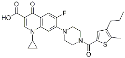 3-Quinolinecarboxylic acid, 1-cyclopropyl-6-fluoro-1,4-dihydro-7-[4-[(5-Methyl-4-propyl-2-thienyl)carbonyl]-1-piperazinyl]-4-oxo-