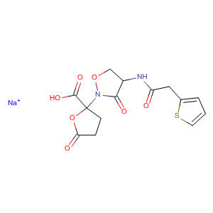 2-Furancarboxylic acid,tetrahydro-5-oxo-2-[3-oxo-4-[(2-thienylacetyl)amino]-2-isoxazolidinyl]-,monosodium salt