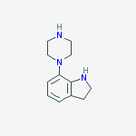 1H-Indole, 2,3-dihydro-7-(1-piperazinyl)-