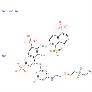 1,5-Naphthalenedisulfonic acid,2-[[8-[[4-chloro-6-[[2-[2-(ethenylsulfonyl)ethoxy]ethyl]amino]-1,3,5-triazin-2-yl]amino]-1-hydroxy-3,6-disulfo-2-naphthalenyl]azo]-, tetrasodium salt