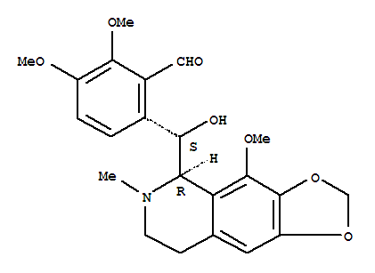 Benzaldehyde,6-[hydroxy(5,6,7,8-tetrahydro-4-methoxy-6-methyl-1,3-dioxolo[4,5-g]isoquinolin-5-yl)methyl]-2,3-dimethoxy-,[S-(R*,S*)]-