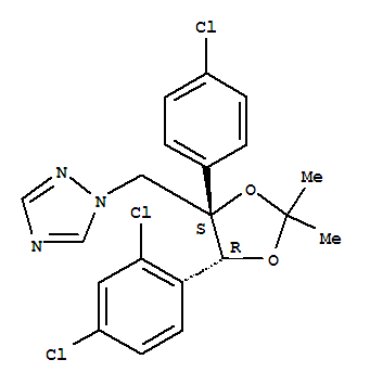 1H-1,2,4-Triazole, 1-(((4S,5R)-4-(4-chlorophenyl)-5-(2,4-dichlorophenyl)-2,2-dimethyl-1,3-dioxolan-4-yl)methyl)-