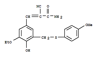 (2E)-2-cyano-3-(3-ethoxy-4-hydroxy-5-{[(4-methoxyphenyl)sulfanyl]methyl}phenyl)prop-2-enamide