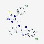 2,4-DIHYDRO-5-((2-CHLORO-6H-INDOLO(2,3-B)QUINOXALIN-6-YL)METHYL)-4-(4-CHLOROPHENYL)-3H-1,2,4-TRIAZOLE-3-THIONE