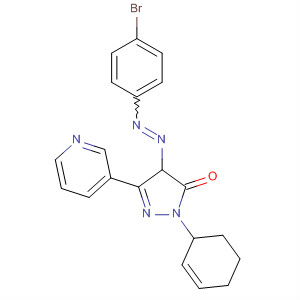 3H-Pyrazol-3-one,4-[(4-bromophenyl)azo]-2,4-dihydro-2-phenyl-5-(3-pyridinyl)-