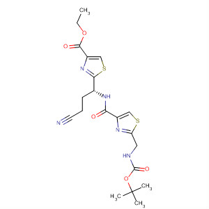 4-Thiazolecarboxylic acid,2-[3-cyano-1-[[[2-[[[(1,1-dimethylethoxy)carbonyl]amino]methyl]-4-thiazolyl]carbonyl]amino]propyl]-, ethyl ester, (R)-