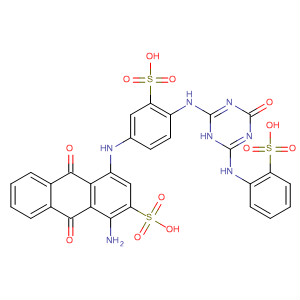 2-Anthracenesulfonic acid,1-amino-4-[[4-[[1,4-dihydro-4-oxo-6-[(2-sulfophenyl)amino]-1,3,5-triazin-2-yl]amino]-3-sulfophenyl]amino]-9,10-dihydro-9,10-dioxo-