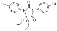 1,3-BIS(4-CHLOROPHENYL)-5,5-DIETHOXY-2,4-IMIDAZOLIDINEDIONE