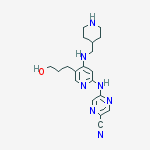 5-[[5-(3-hydroxypropyl)-4-(piperidin-4-ylmethylamino)pyridin-2-yl]amino]pyrazine-2-carbonitrile