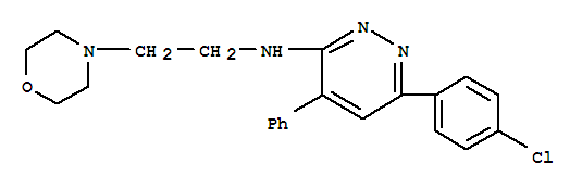 6-(4-chlorophenyl)-N-(2-morpholin-4-ylethyl)-4-phenylpyridazin-3-amine