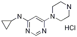 Cyclopropyl-(6-piperazin-1-yl-pyriMidin-4-yl)-aMine hydrochloride, 98+% C11H17N5, MW: 255.75