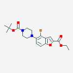 tert-butyl 4-(4-bromo-2-(ethoxycarbonyl)benzofuran-5-yl)piperazine-1-carboxylate