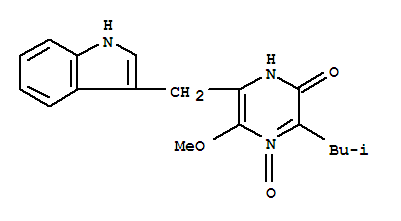 2(1H)-Pyrazinone, 6-(1H-indol-3-ylmethyl)-5-methoxy-3-(2-methylpropyl)-, 4-oxide