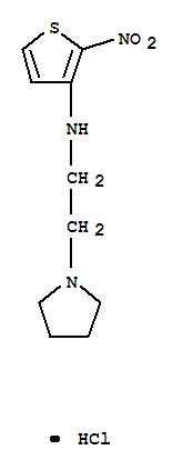 2-nitro-N-(2-pyrrolidin-1-ylethyl)thiophen-3-amine hydrochloride