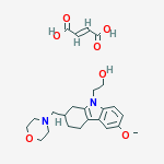 but-2-enedioic acid, 2-[6-methoxy-2-(morpholin-4-ylmethyl)-1,2,3,4-tet rahydrocarbazol-9-yl]ethanol