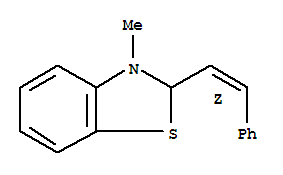 Benzothiazole,2,3-dihydro-3-methyl-2-(2-phenylethenyl)-, (Z)- (9CI)