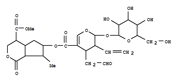 Cyclopenta[c]pyran-4-carboxylicacid, 6-[[[3-ethenyl-2-(b-D-glucopyranosyloxy)-3,4-dihydro-4-(2-oxoethyl)-2H-pyran-5-yl]carbonyl]oxy]octahydro-7-methyl-1-oxo-,methyl ester, [4S-[4a,4ab,6b(2R*,3S*,4R*),7b,7ab]]-