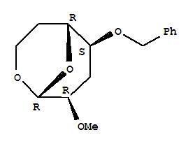 .beta.-D-ribo-Heptopyranose, 1,7-anhydro-3,6-dideoxy-2-O-methyl-4-O-(phenylmethyl)-