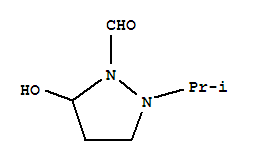 1-Pyrazolidinecarboxaldehyde,5-hydroxy-2-(1-methylethyl)-