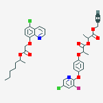 (1R)-1-methyl-2-oxo-2-(prop-2-yn-1-yloxy)ethyl (2R)-2-{4-[(5-chloro-3-fluoropyridin-2-yl)oxy]phenoxy}propanoate - 1-methylhexyl [(5-chloroquinolin-8-yl)oxy]acetate (1:1)