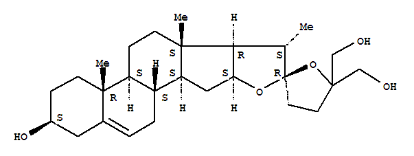 Spiro[furan-2(3H),8'-[8H]naphth[2',1':4,5]indeno[2,1-b]furan],furost-5-ene-3,26,27-triol deriv.
