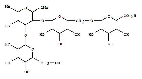 alpha-L-Mannopyranoside, methyl O-beta-D-glucopyranosyl-(1-3)-O-(O-bet a-D-glucopyranuronosyl-(1-6)-alpha-D-glucopyranosyl-(1-2))-6-deoxy-