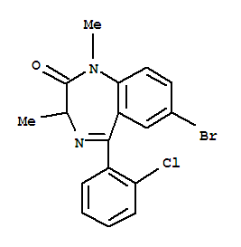 1,3-Dihydro-7-bromo-5-(2-chlorophenyl)-1,3-dimethyl-2H-1,4-benzodiazep in-2-one