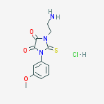1-(2-aminoethyl)-3-(3-methoxyphenyl)-2-sulfanylideneimidazolidine-4,5-dione;hydrochloride
