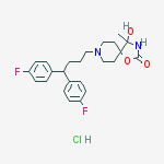 8-[4,4-bis(4-fluorophenyl)butyl]-4-hydroxy-4-methyl-1-oxa-3,8-diazaspiro[4.5]decan-2-one hydrochloride