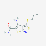 4-amino-3-(propylsulfanyl)thieno[2,3-c]isothiazole-5-carboxamide