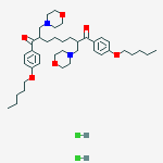 2,7-bis(morpholin-4-ylmethyl)-1,8-bis[4-(pentyloxy)phenyl]octane-1,8-dione dihydrochloride
