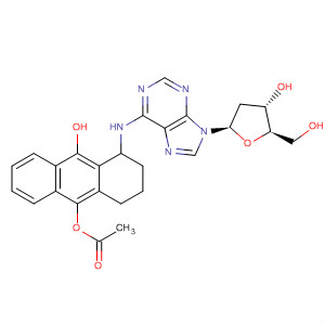Adenosine,N-[10-(acetyloxy)-1,2,3,4-tetrahydro-9-hydroxy-1-anthracenyl]-2'-deoxy-,(R)-