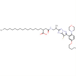 Octadecanoic acid,2-[2-[[2-[6-[5-butoxy-2-(4-morpholinyl)phenyl]-7-fluoro-1H-pyrazolo[1,5-b][1,2,4]triazol-2-yl]propyl]amino]-2-oxoethyl]-