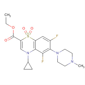 4H-1,4-Benzothiazine-2-carboxylic acid,4-cyclopropyl-5,7-difluoro-6-(4-methyl-1-piperazinyl)-, ethyl ester,1,1-dioxide