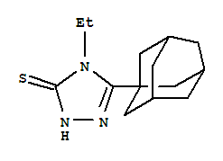2,4-Dihydro-4-ethyl-5-tricyclo(3.3.1.1(sup 3,7))dec-1-yl-3H-1,2,4-tria zole-3-thione