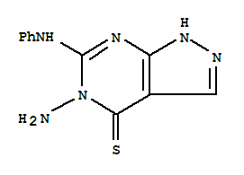 5-amino-6-(phenylamino)-1,5-dihydro-4H-pyrazolo[3,4-d]pyrimidine-4-thione