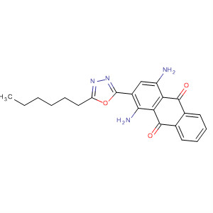 9,10-Anthracenedione, 1,4-diamino-2-(5-hexyl-1,3,4-oxadiazol-2-yl)-