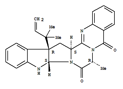 Indolo[3'',2'':4',5']pyrrolo[2',1':3,4]pyrazino[2,1-b]quinazoline-5,8(7H,9aH)-dione,14b-(1,1-dimethyl-2-propen-1-yl)-10,14b,15,15a-tetrahydro-7-methyl-,(7R,9aS,14bR,15aS)-