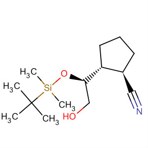 Cyclopentanecarbonitrile,2-[(1S)-1-[[(1,1-dimethylethyl)dimethylsilyl]oxy]-2-hydroxyethyl]-,(1R,2R)-
