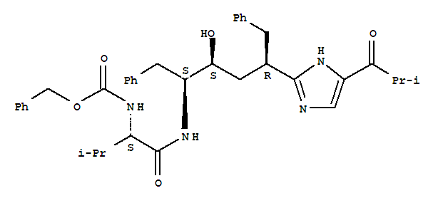 Carbamic acid,N-[(1S)-1-[[[(1S,2S,4R)-2-hydroxy-4-[4-(2-methyl-1-oxopropyl)-1H-imidazol-2-yl]-5-phenyl-1-(phenylmethyl)pentyl]amino]carbonyl]-2-methylpropyl]-,phenylmethyl ester