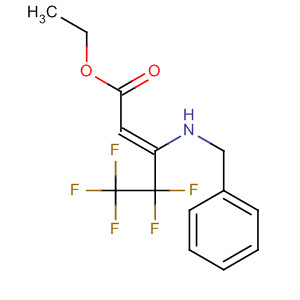 2-Pentenoic acid, 4,4,5,5,5-pentafluoro-3-[(phenylmethyl)amino]-, ethylester, (Z)-