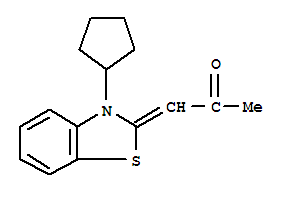 2-Propanone,1-(3-cyclopentyl-2(3H)-benzothiazolylidene)-