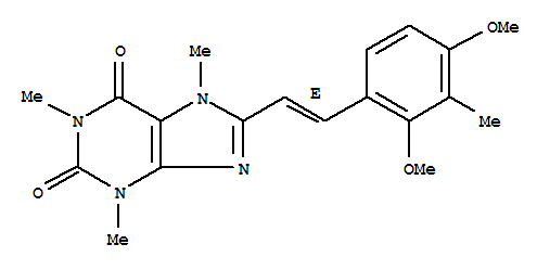 8-[(E)-2-(2,4-dimethoxy-3-methylphenyl)ethenyl]-1,3,7-trimethyl-3,7-dihydro-1H-purine-2,6-dione