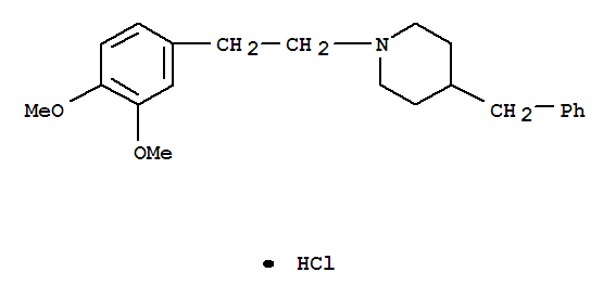 4-benzyl-1-[2-(3,4-dimethoxyphenyl)ethyl]piperidine hydrochloride (1:1)