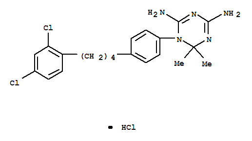 1,3,5-Triazine-2,4-diamine,1-[4-[4-(2,4-dichlorophenyl)butyl]phenyl]-1,6-dihydro-6,6-dimethyl-,hydrochloride (1:1)