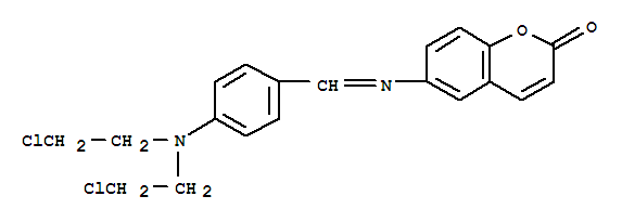 6-{[(E)-{4-[bis(2-chloroethyl)amino]phenyl}methylidene]amino}-2H-chromen-2-one